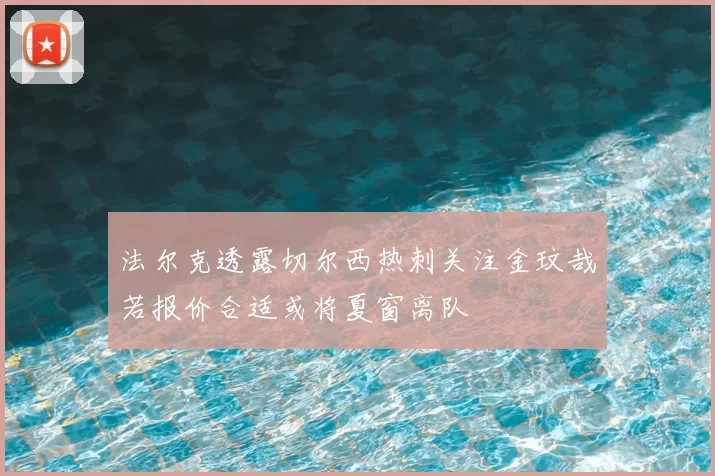 法尔克透露切尔西热刺关注金玟哉若报价合适或将夏窗离队